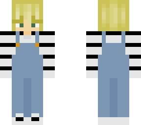 stripy overalls