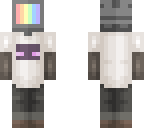 tv rainbow enderman head