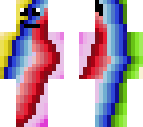 colourful skin, with eyes and mouth!