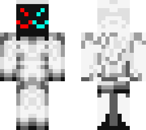 red & cyan horned robocreature