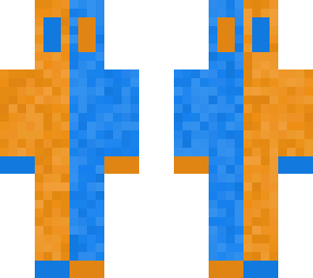 blue and orange skin