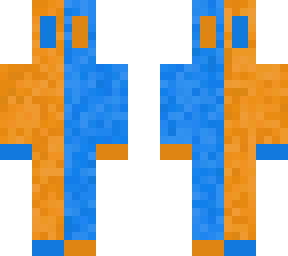 blue and orange skin again, body glitched