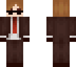 normal suit, with sunglasses