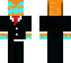 blue pumpkin in suit