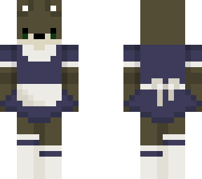 otter in a maid dress