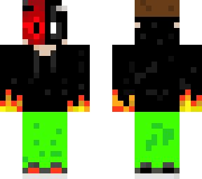 fire textured mask guy