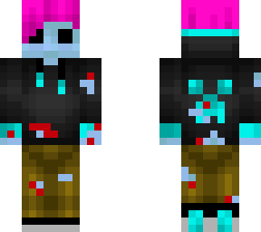 halloween skin pink hair