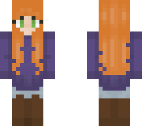 redhead in boots