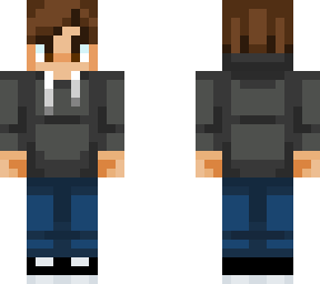 hive style skin gray hoodie with brown hair