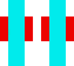 blue red
