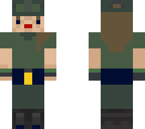 FANB "Rajucho's" Uniform With Olive Green Cap Woman | Minecraft Skin
