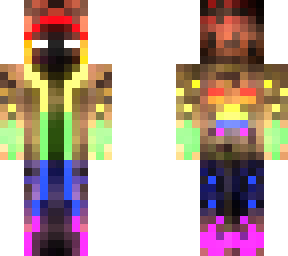 glowing rainbow mage with 3-d effects