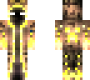 glowing yellow mage with 3-d effects and eyes