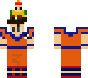 goku with gohan on his head