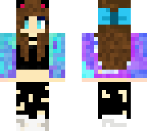 gradianted ocean blue cat girl 002