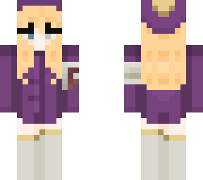 blondie w purple outfit and bandage
