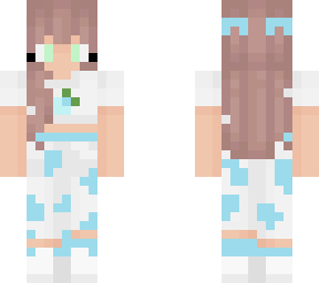 Blue raspberry moo moo cow girl | Minecraft Skin
