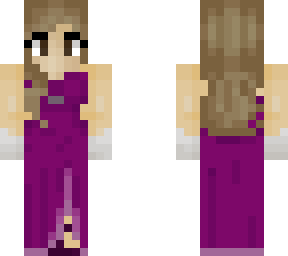 girl in a purple gown