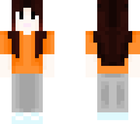 girl in orange t-shirt