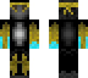 gold-black robot skin