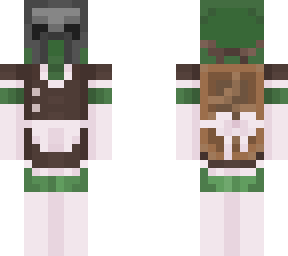turtle with mf doom mask and maid dress