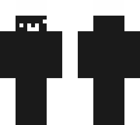 black blob with white hat