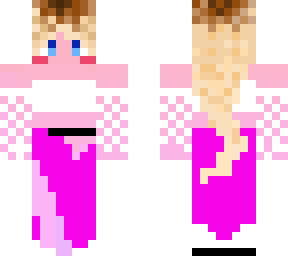 Pink Girl With Blonde Hair | Minecraft Skin