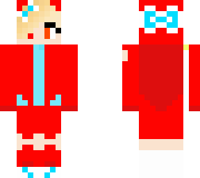 demon with no horns minecraft skin with red hoodie