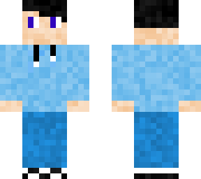 me in a blue outfit