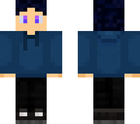 blue hoodie