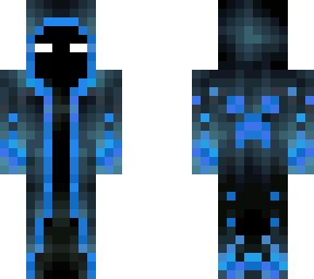 dark blue mage with eyes and effects