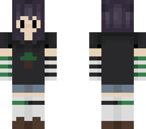 green girl with purple hair