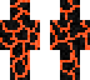 orange and black cracks/magma skin