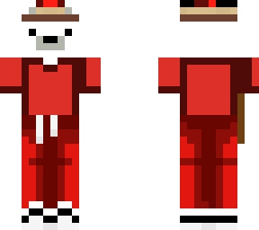 red and white bear skin