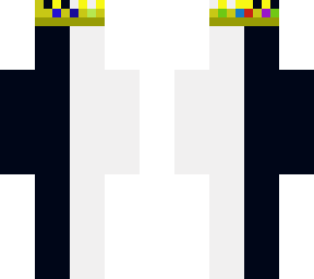 Black and White With Crown | Minecraft Skin