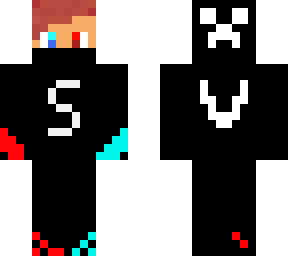 half blue half red