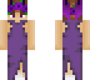moth purple wedding skin with flower crown