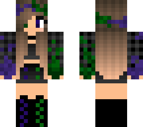 purple and green fire girl