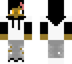 ryansup's black and white roblox hoodie in minecraft and black