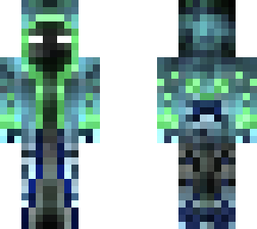 glowing black and green mage