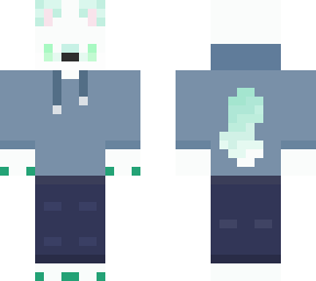 mint fox with clothes