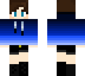 androgynous blue hoodie