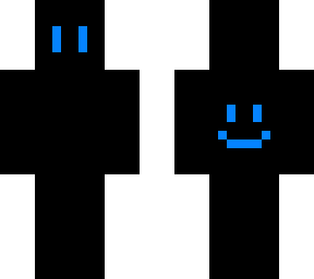 black and blue smiley man