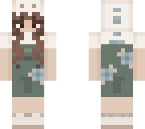blue green and beige dino girl