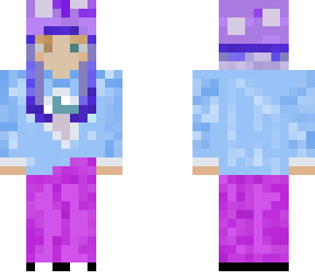 colorful mushroom girl (skintober)