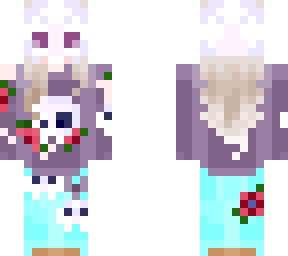 skull with flowers
