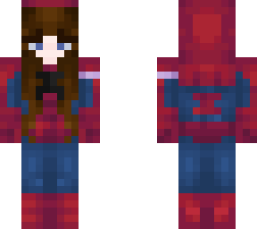 spider suit girl brown hair