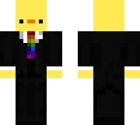 duck in a suit - rainbow tie
