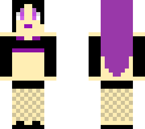 girl with purple and black clothing