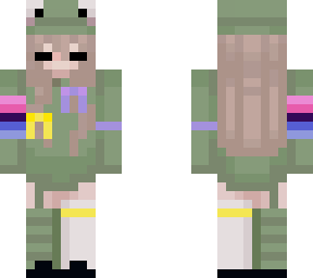 mini frog girl with cancer awareness ribbons (not my skin/only made the ribbons)
